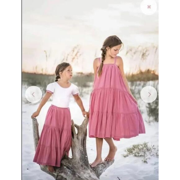 NWT Well Dressed 2T Wolf Midi Maxi Dress Skirt 3T Leotard Boho Beach Mauve Pink - Picture 2 of 10